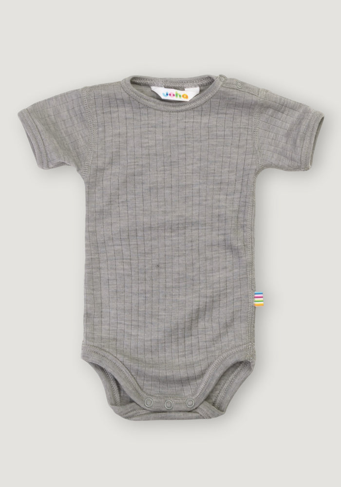 Body din lână merinos - Basic Grey