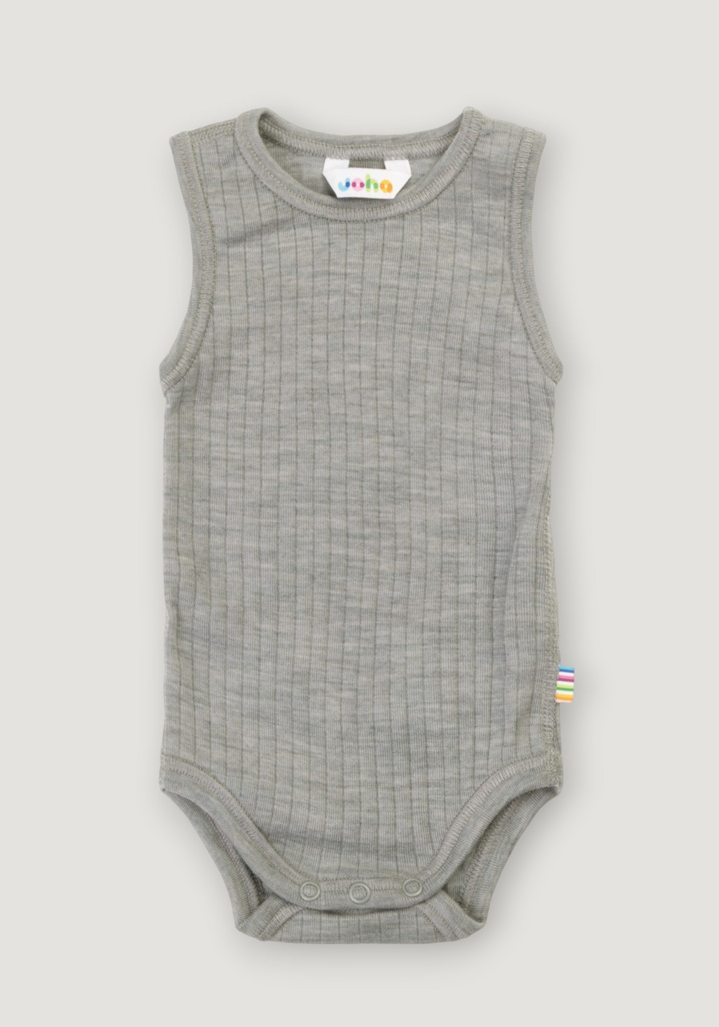 Body din lână merinos - Basic Grey