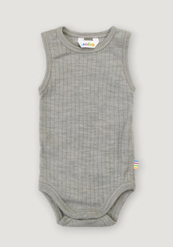 Body din lână merinos - Basic Grey
