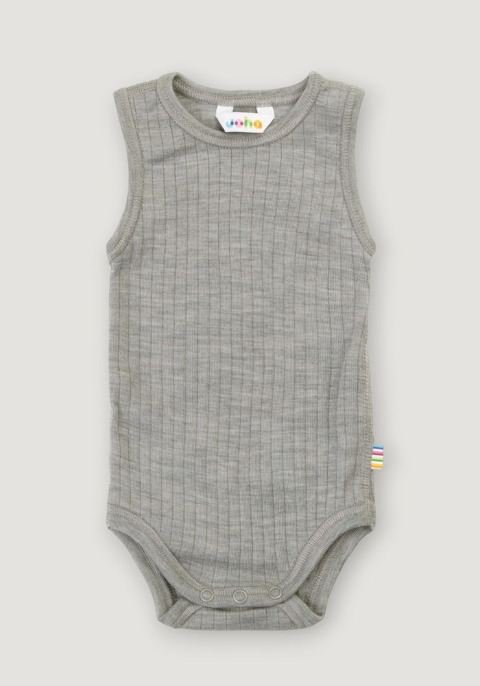 Body din lână merinos - Basic Grey