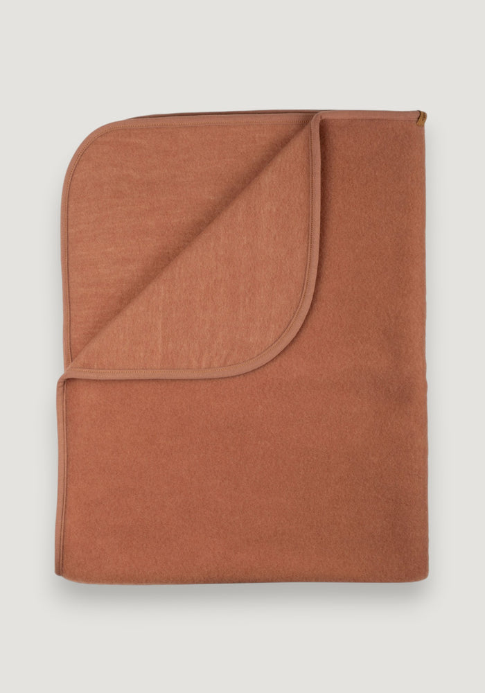 Pătură fleece din lână merinos - Mocha