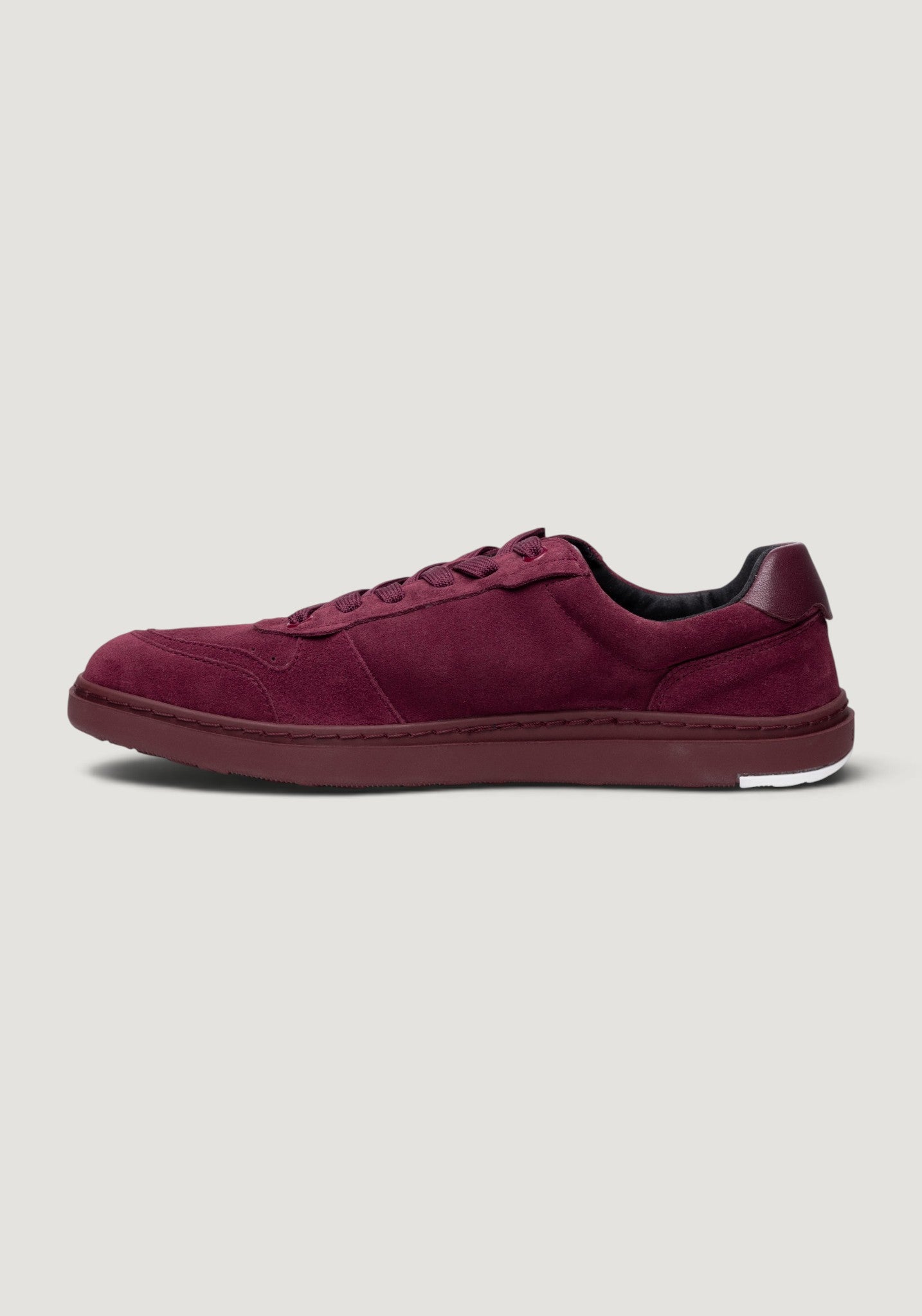 Sneakers Barefoot Wide din piele întoarsă - Berry