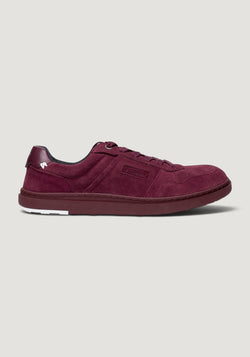 Sneakers Barefoot Wide din piele întoarsă - Berry