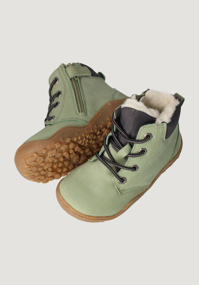 Ghete Barefoot impermeabile îmblănite - Baribal Pastel Green