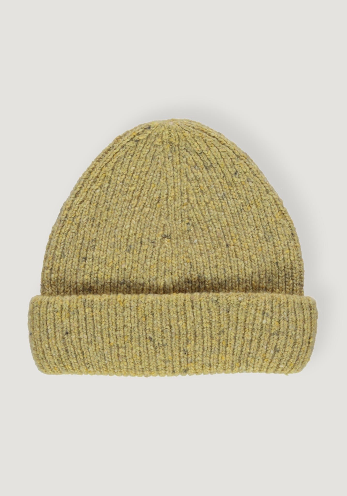 Căciulă tricotată din lână - Beanie Speckled Yellow