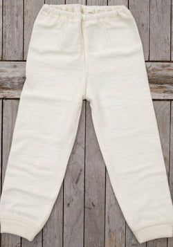 Pantaloni terry din lână merinos - Natur