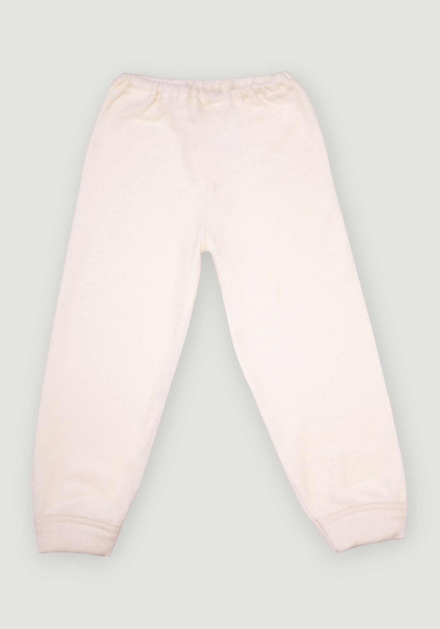 Pantaloni terry din lână merinos - Natur