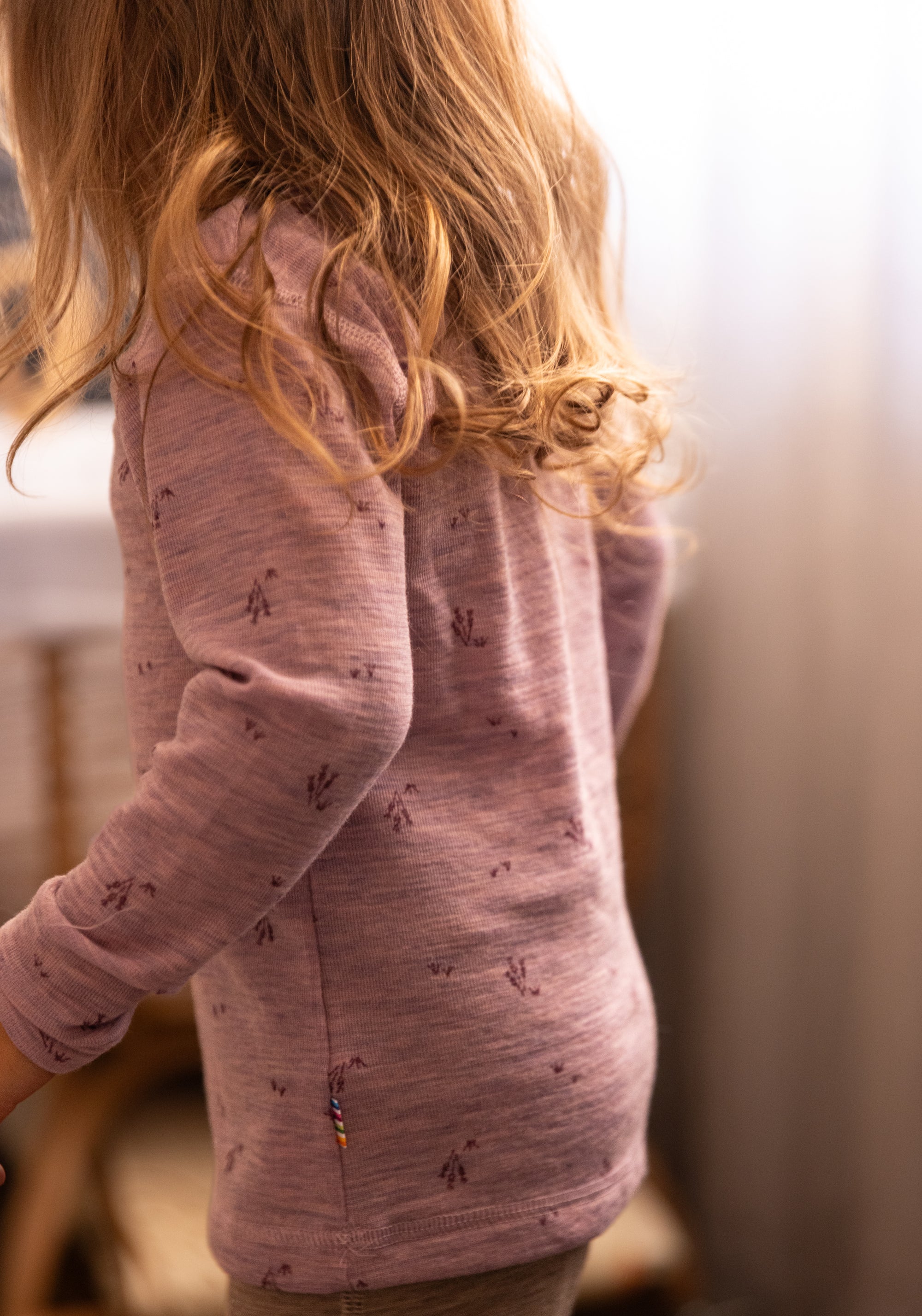 Bluză din lână merinos - Corn Rose