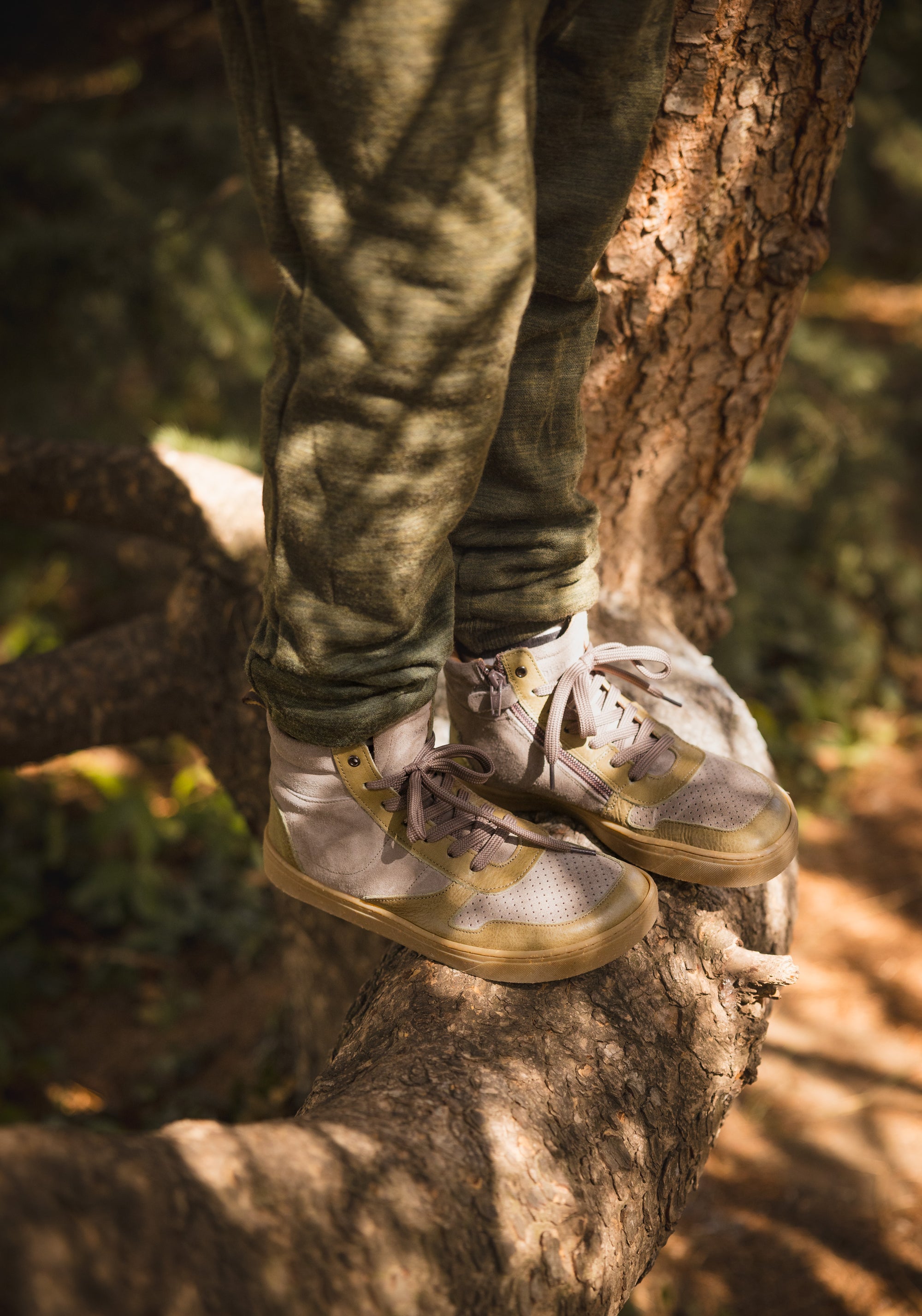 Sneakers Barefoot din piele - Lisva Grey