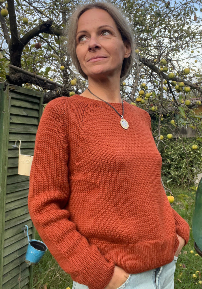 Pulover femei alpaca - Naja Brickred