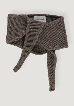 Eșarfă tricotată din lână - Scarf Brown Caribou