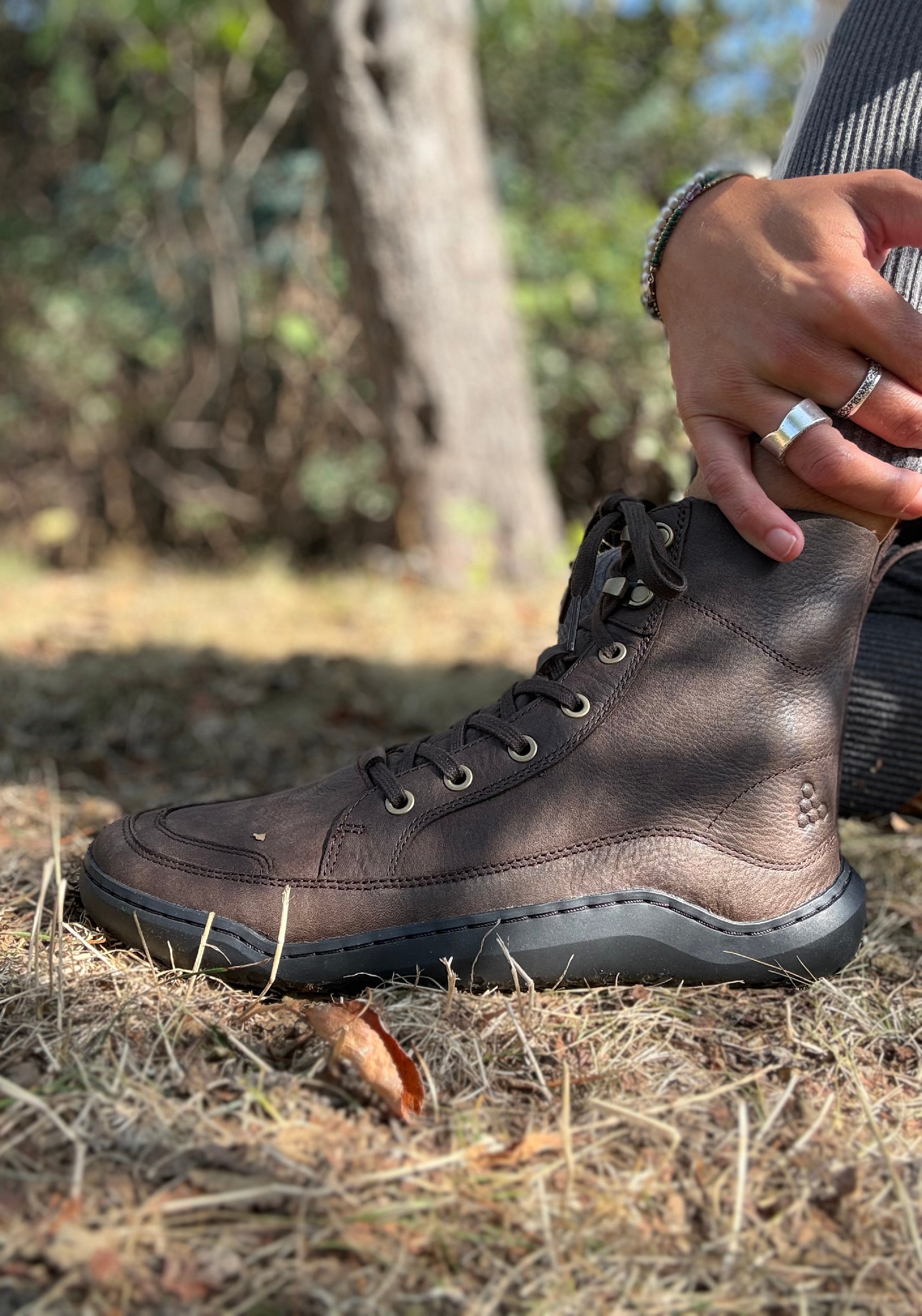 Ghete Barefoot din piele - Gobi Boot II Women Mole