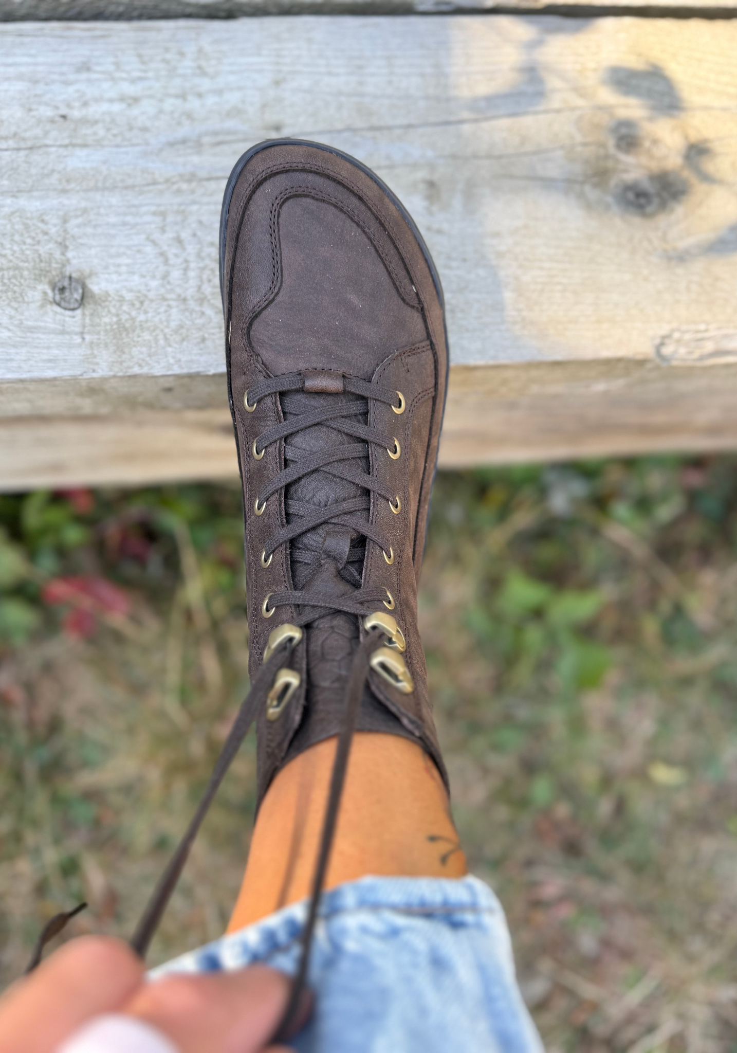 Ghete Barefoot din piele - Gobi Boot II Women Mole
