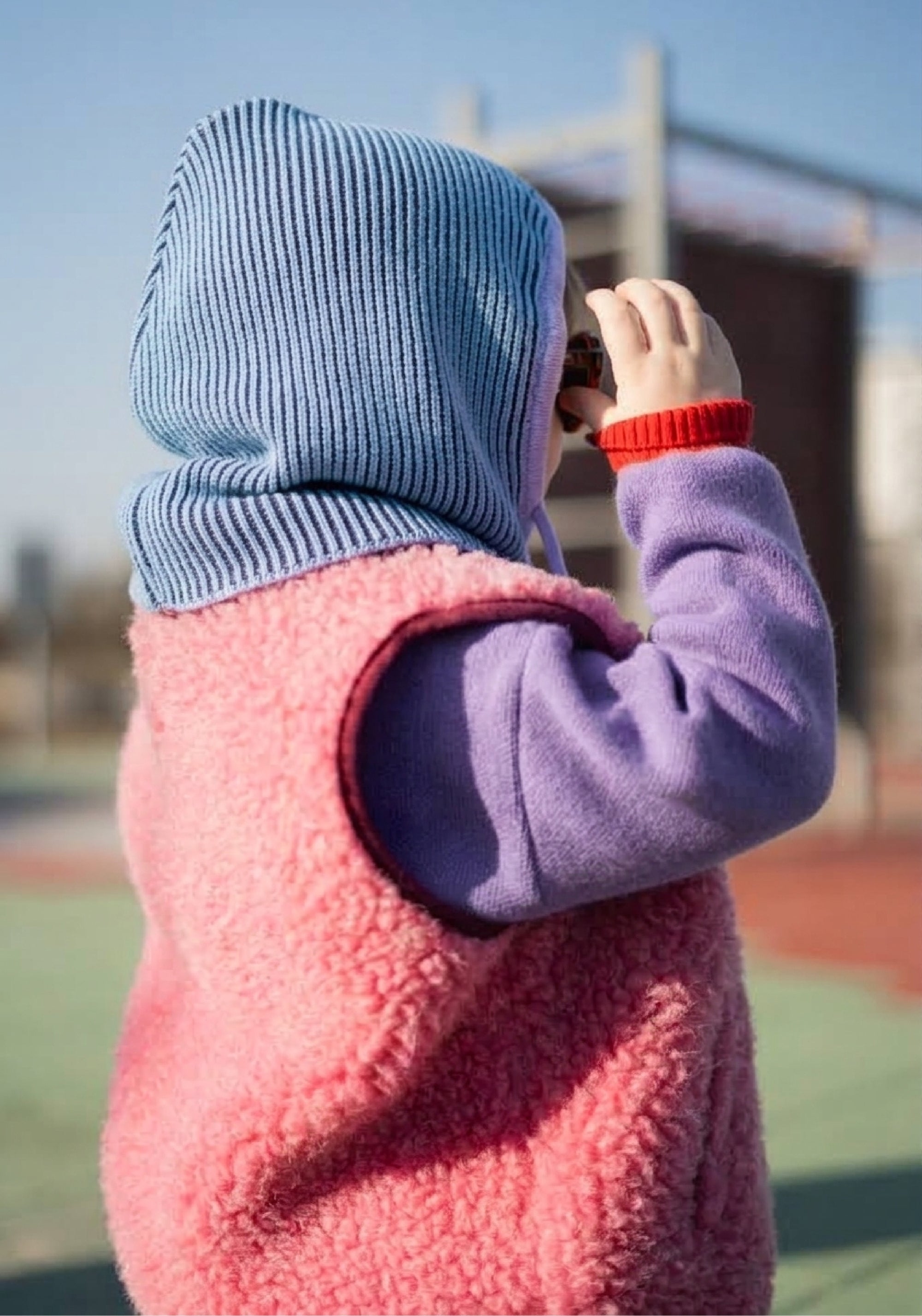 Vestă fleece din lână merinos - Teddy Dusty Pink