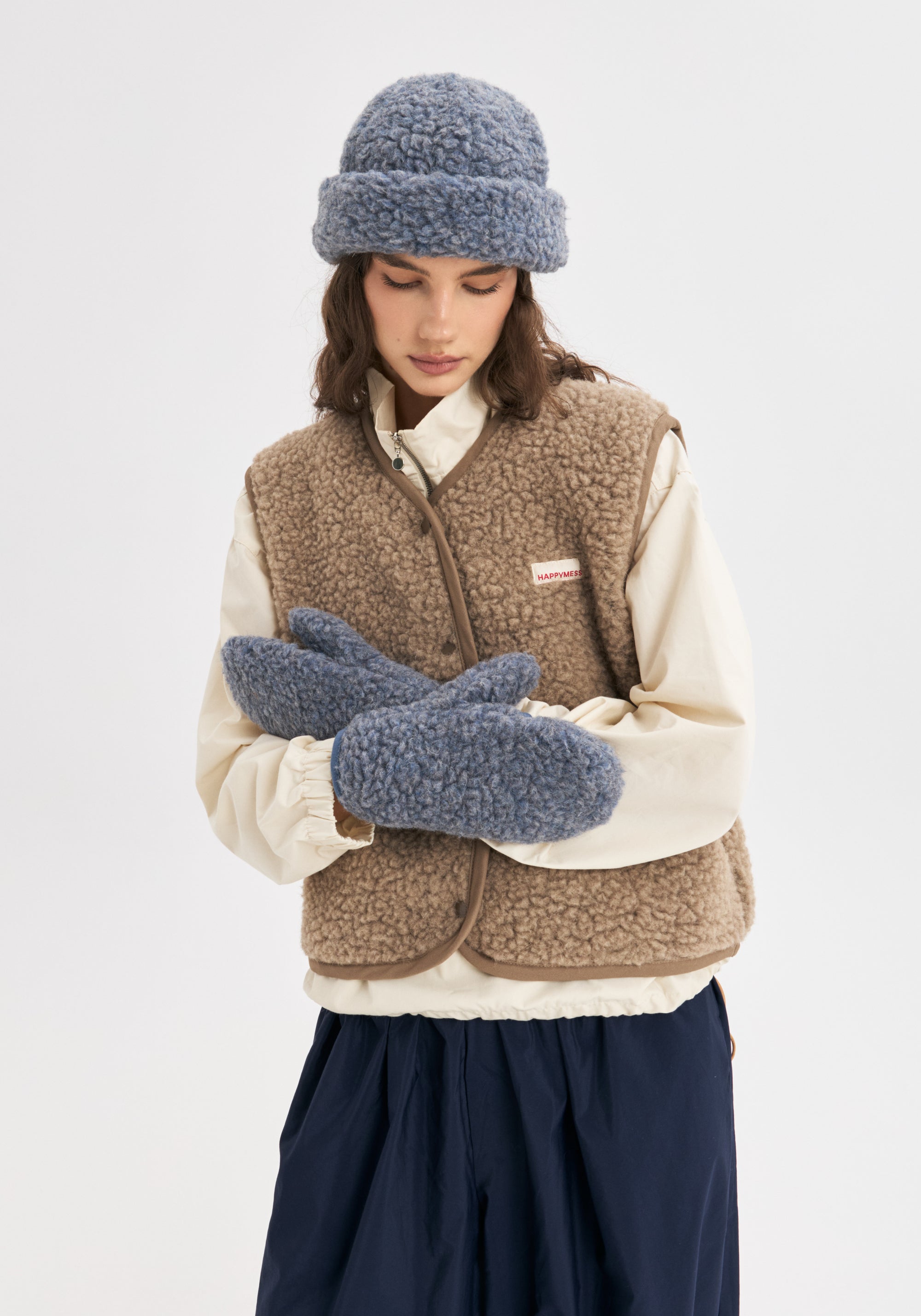 Căciulă fleece din lână merinos - Teddy Baltic