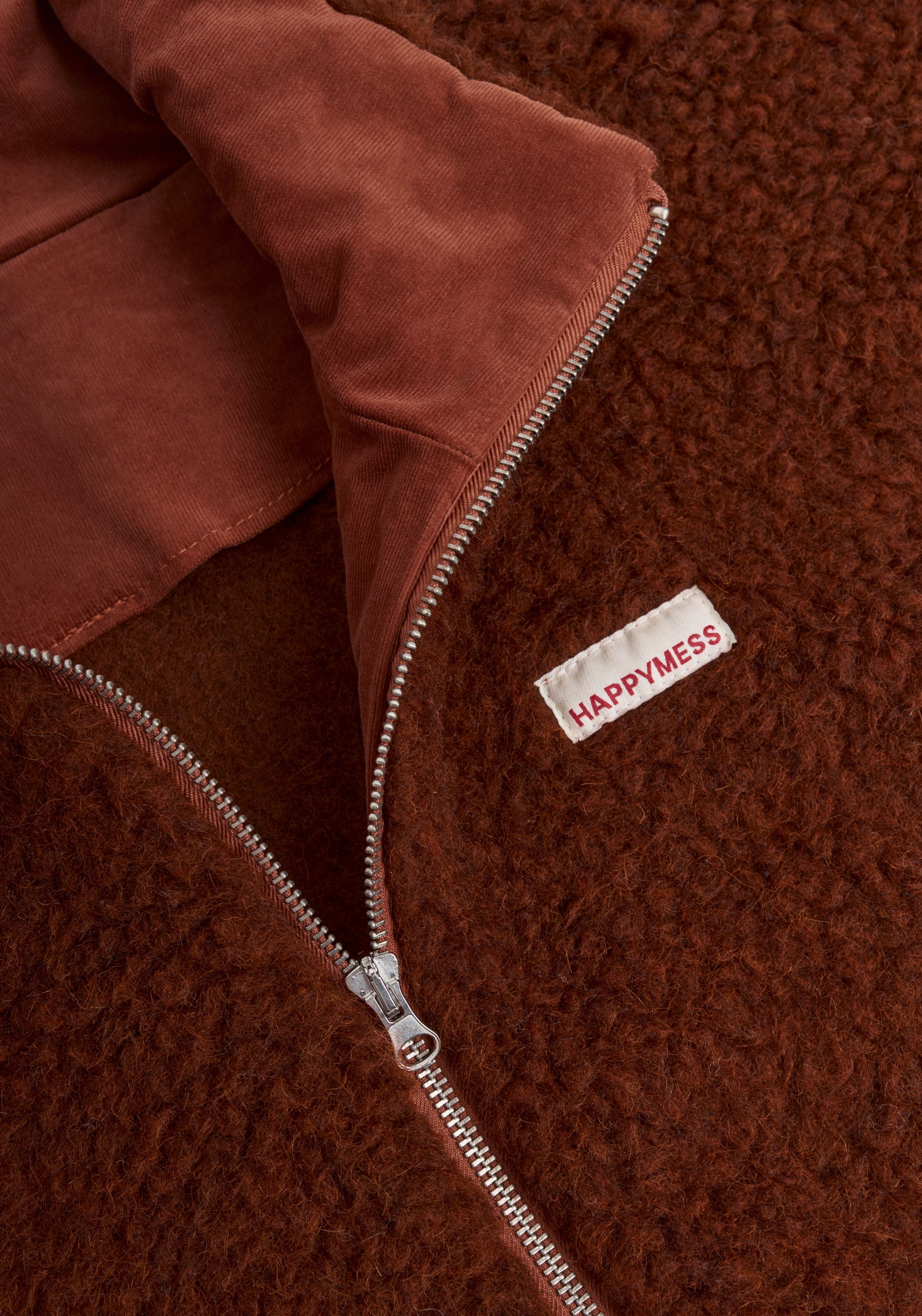 Jachetă bomber oversize fleece din lână merinos - Teddy Clay