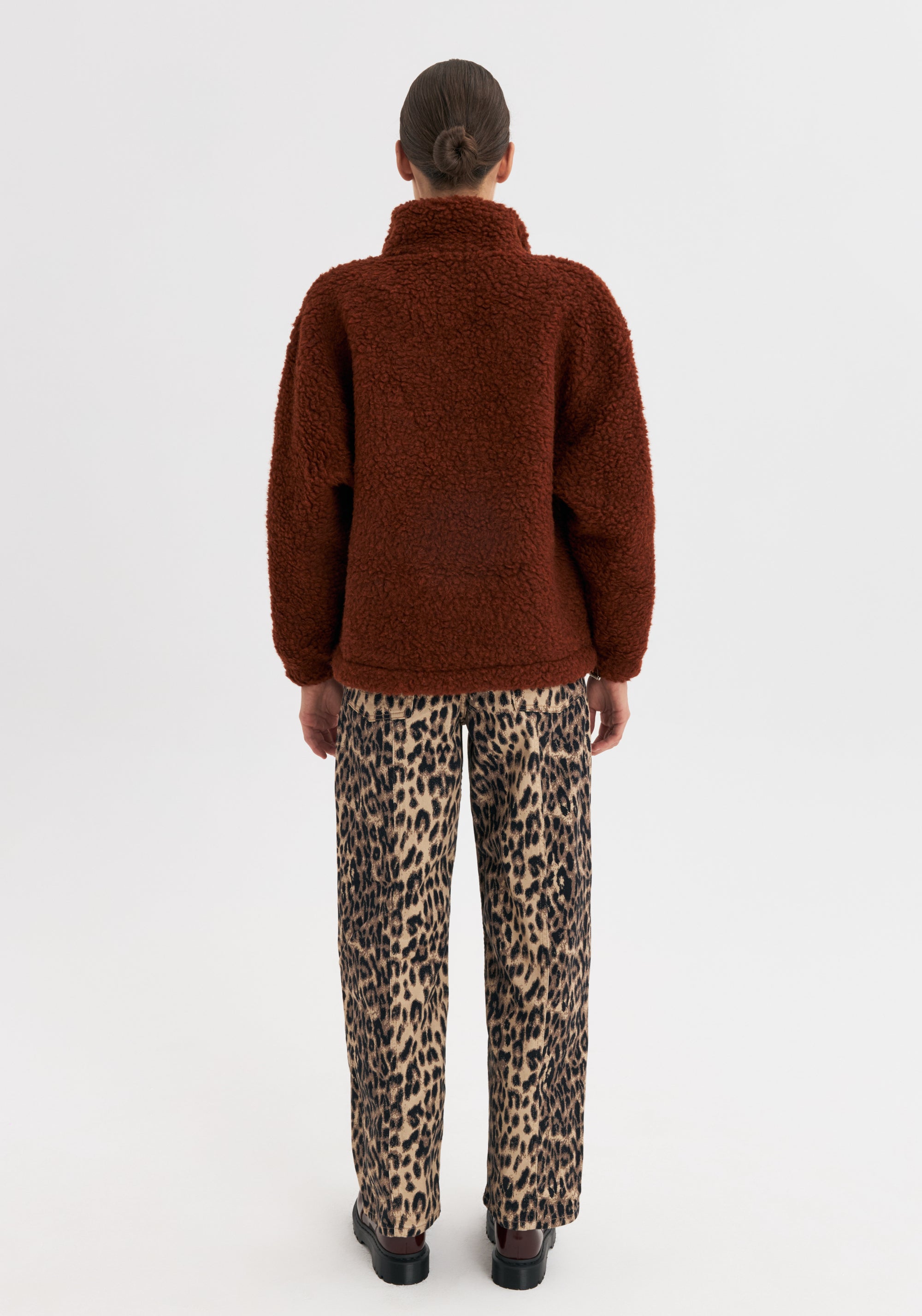 Jachetă bomber oversize fleece din lână merinos - Teddy Clay