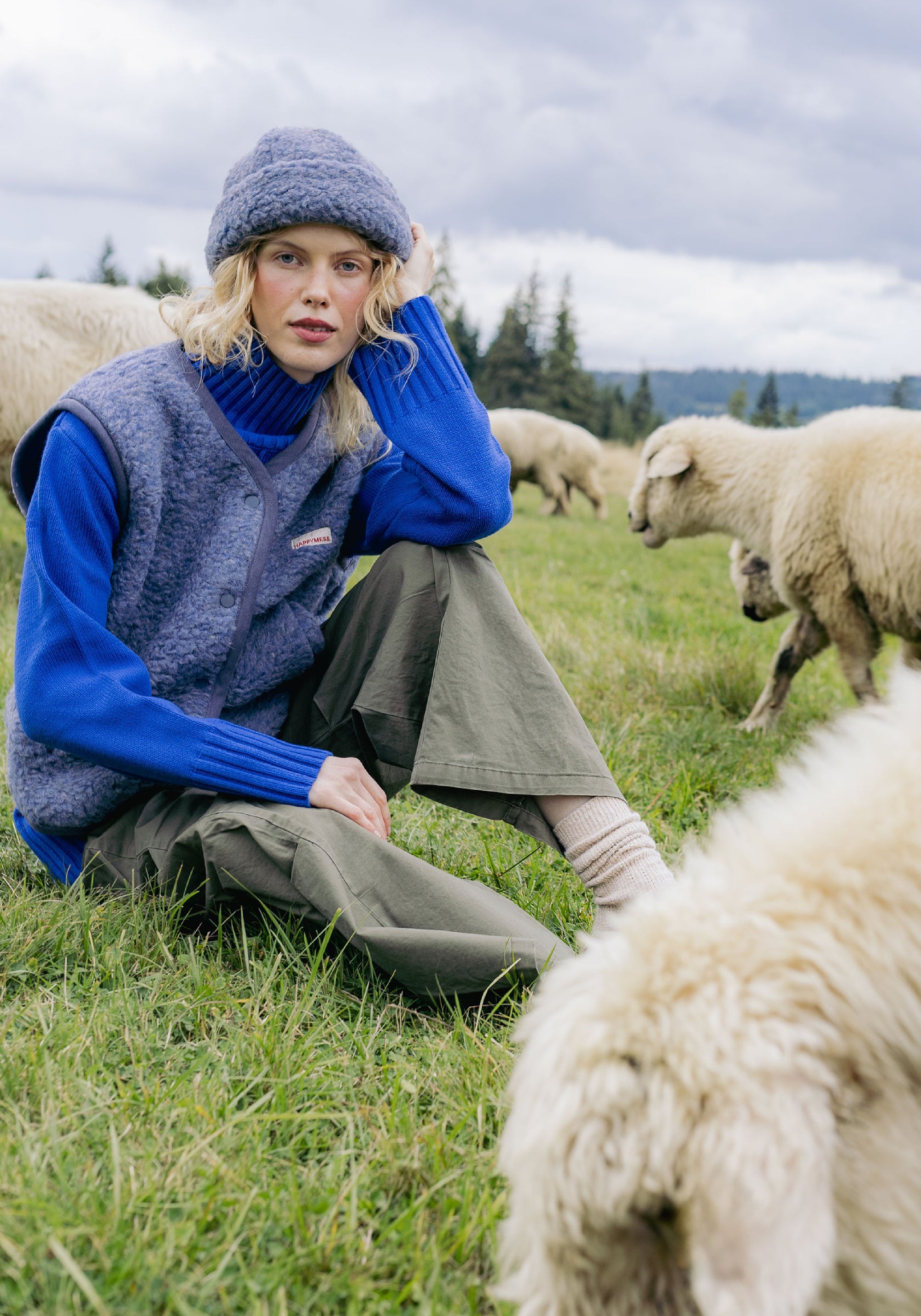 Căciulă fleece din lână merinos - Teddy Baltic
