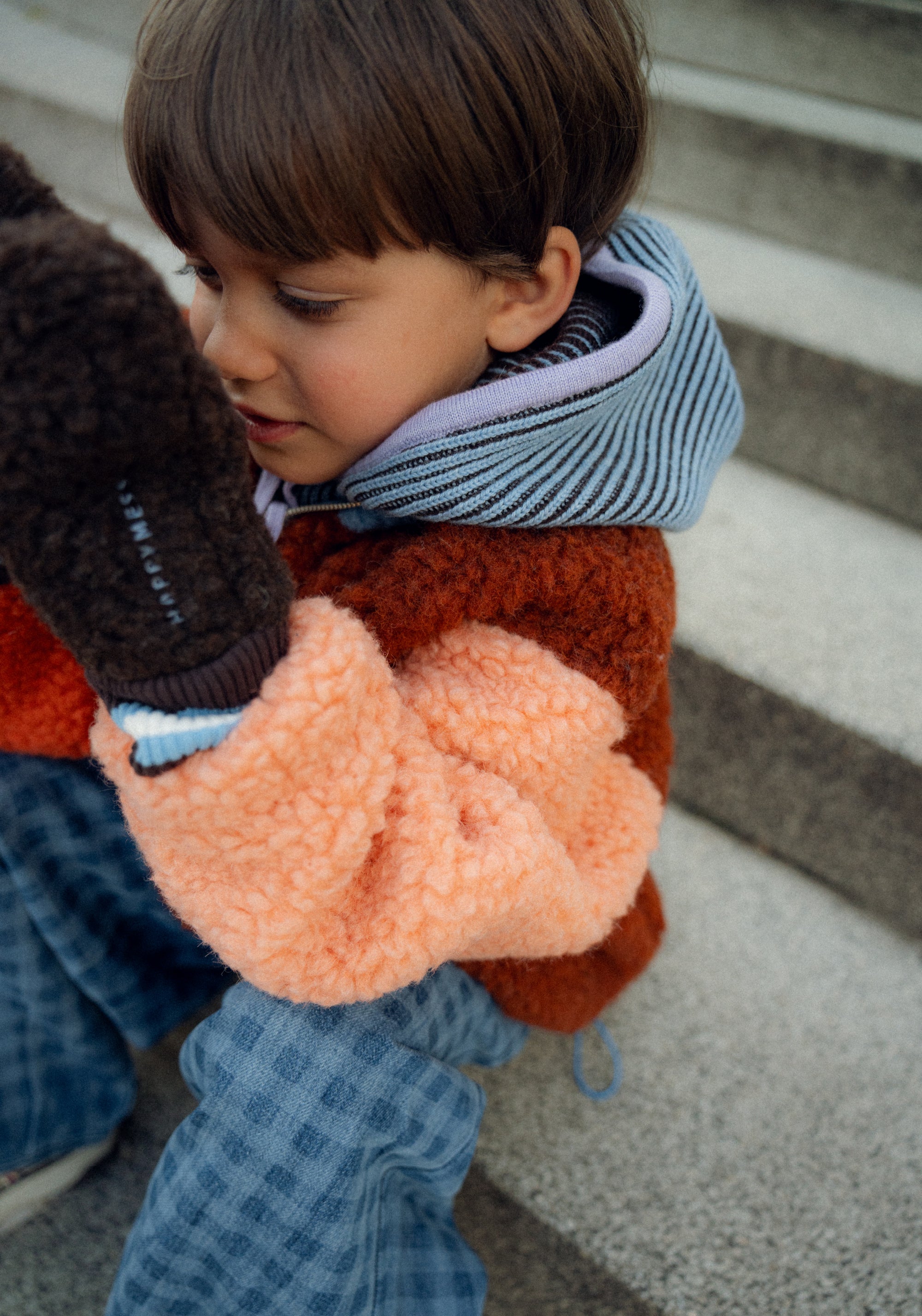 Jachetă bomber oversize fleece din lână merinos - Teddy Grove