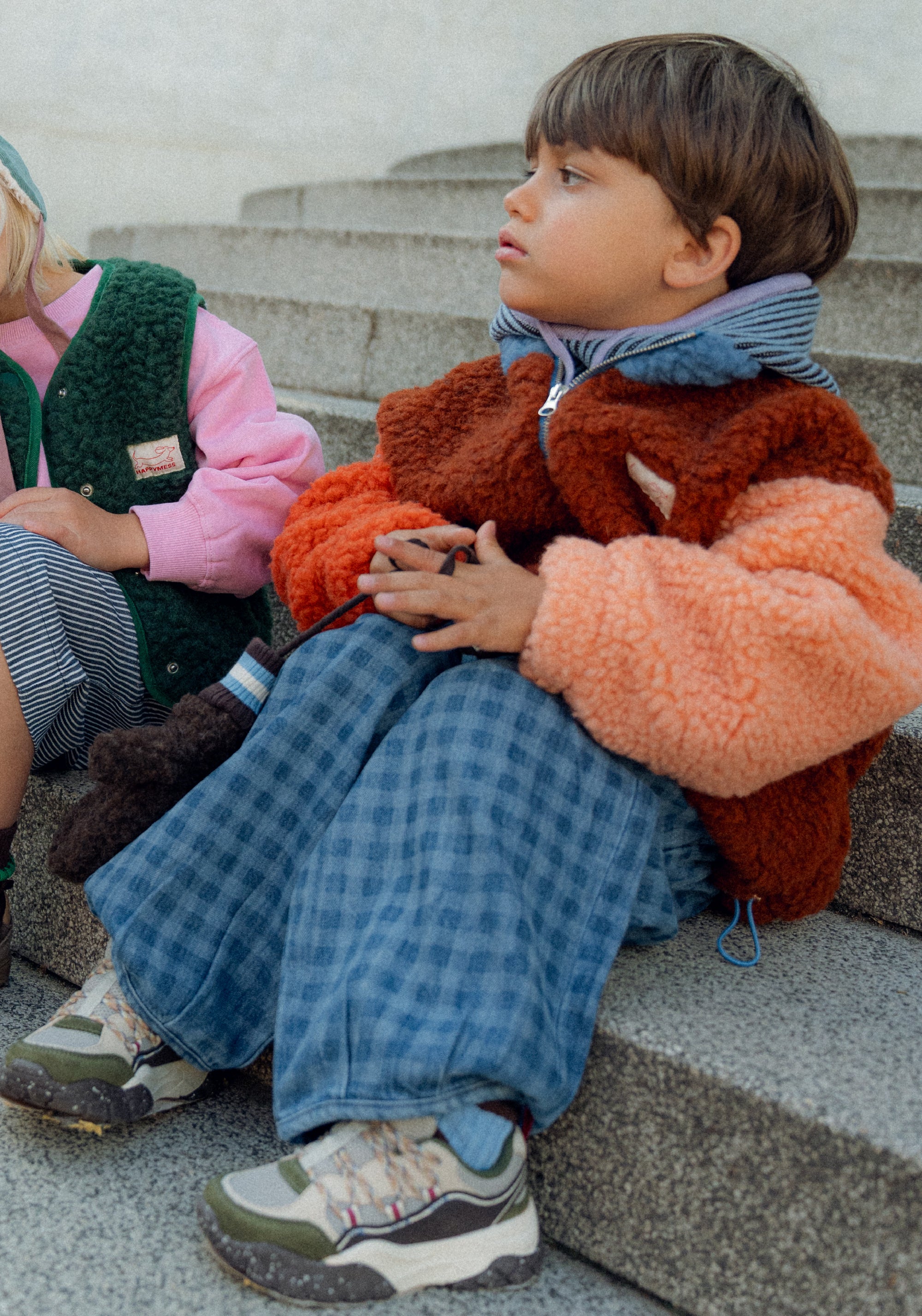Jachetă bomber oversize fleece din lână merinos - Teddy Grove