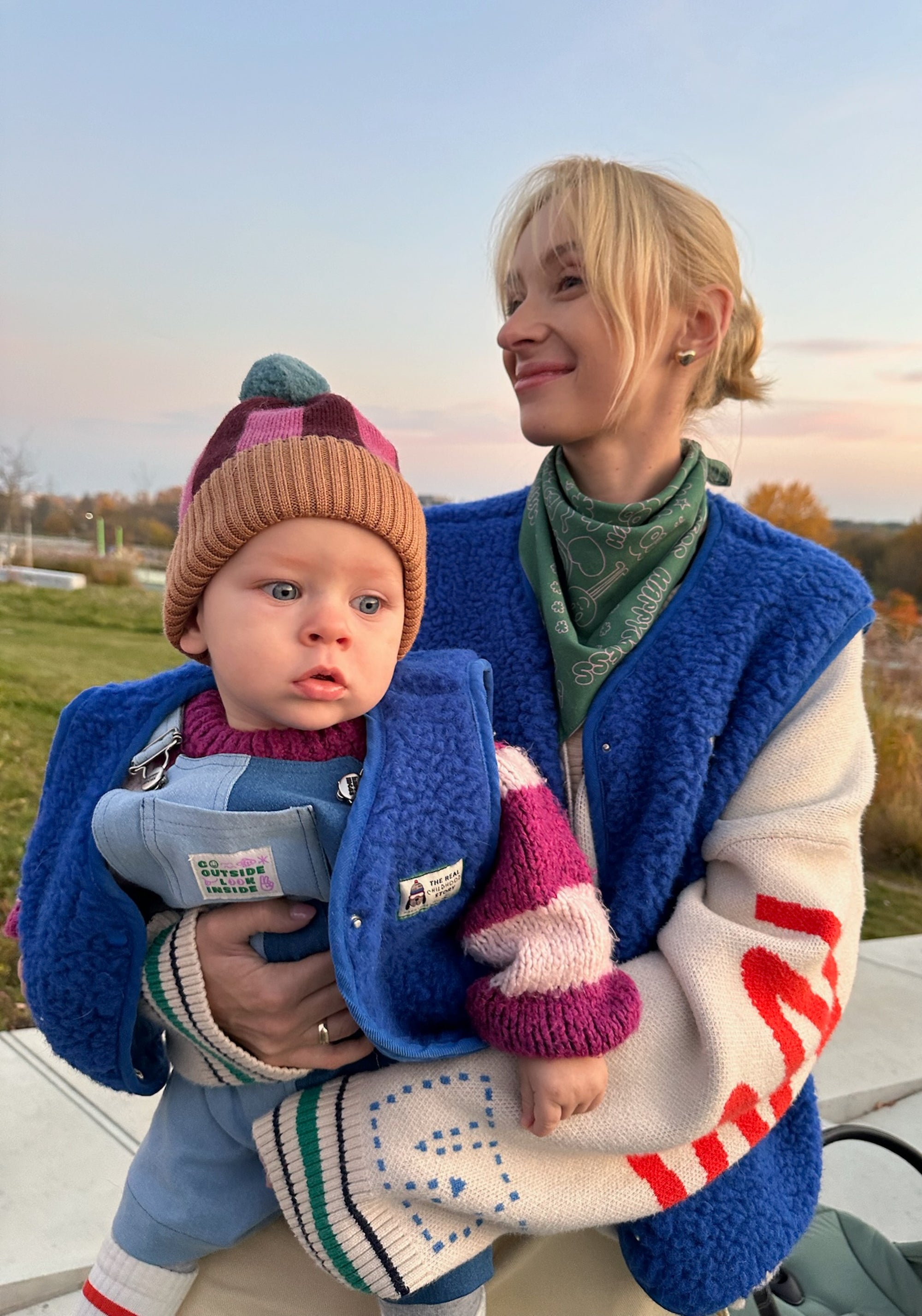 Vestă fleece din lână merinos - Teddy Cobalt