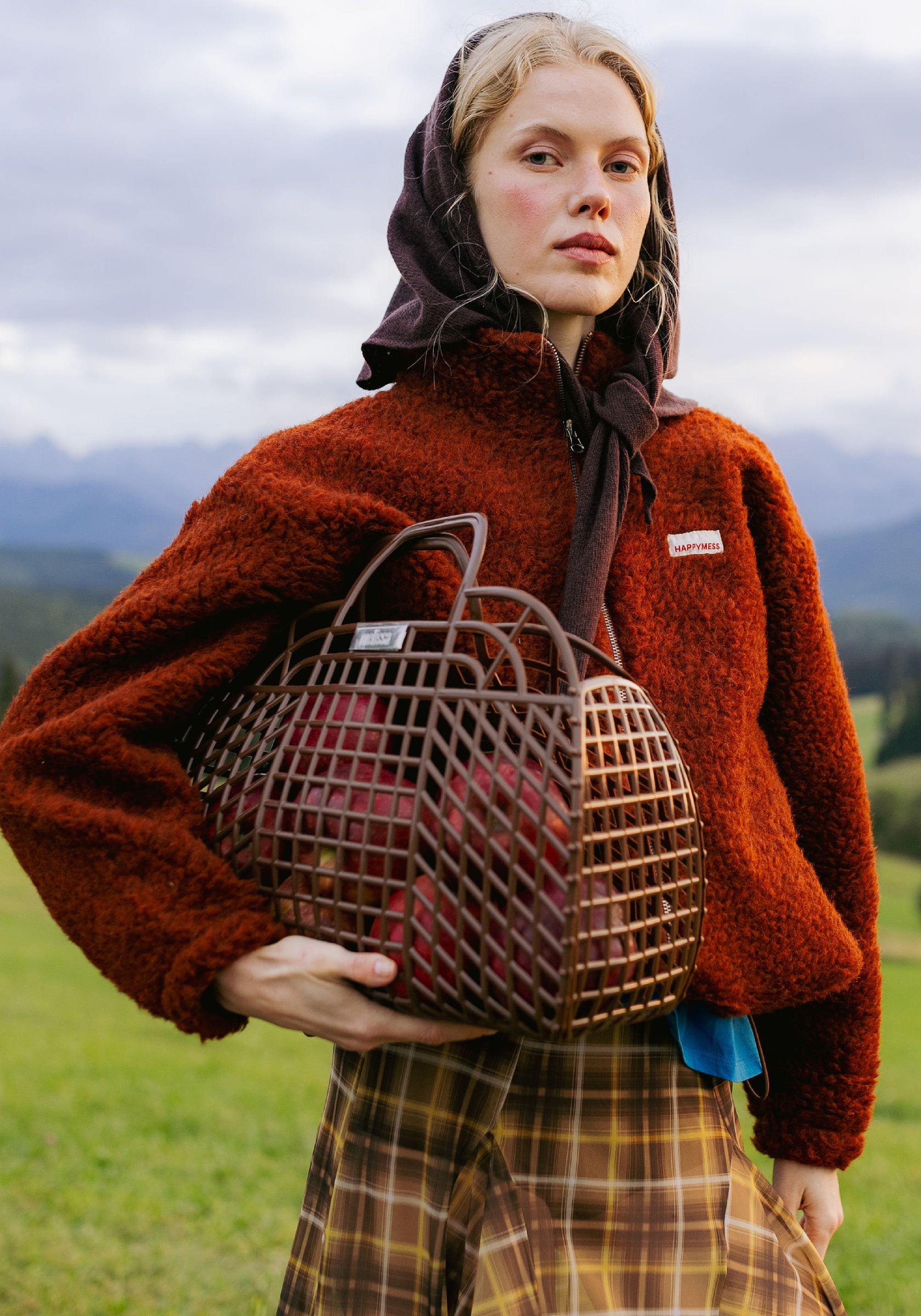 Jachetă bomber oversize fleece din lână merinos - Teddy Clay
