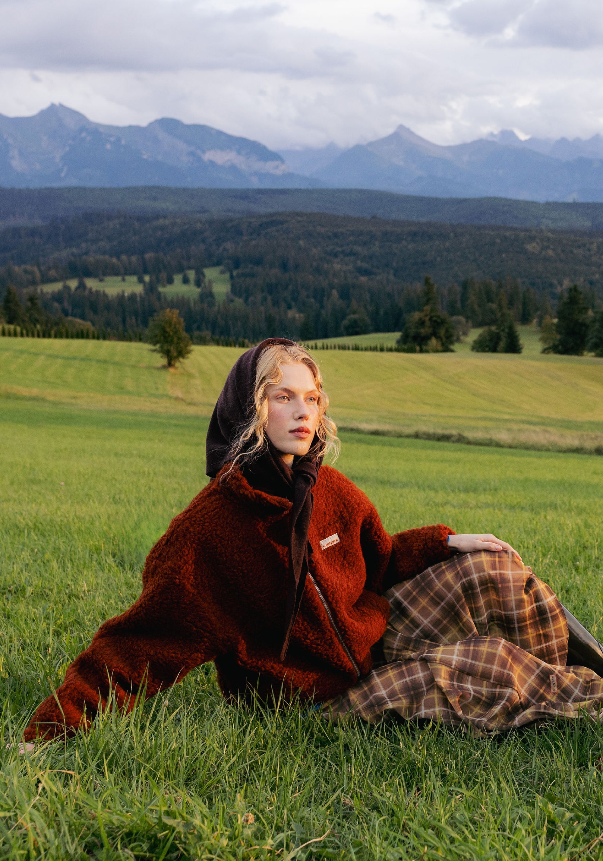 Jachetă bomber oversize fleece din lână merinos - Teddy Clay