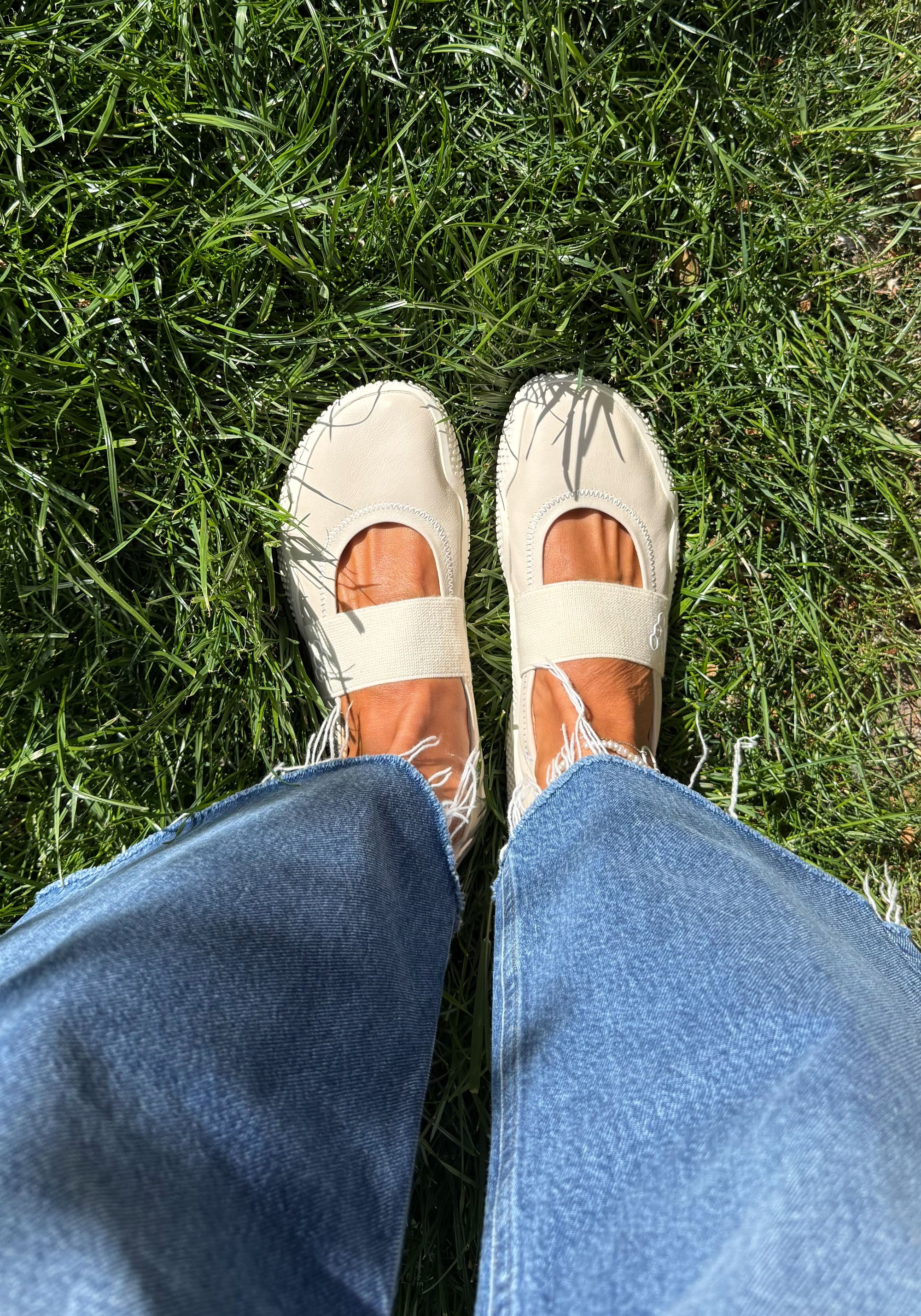 Balerini Barefoot din piele - Motus Studio Ballet Sand