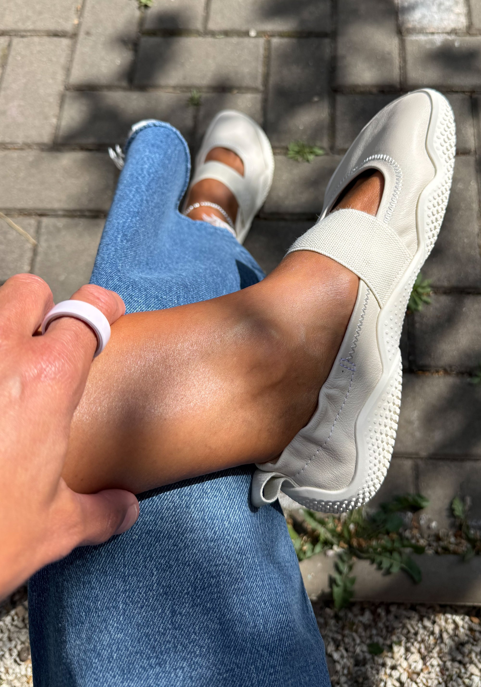 Balerini Barefoot din piele - Motus Studio Ballet Sand