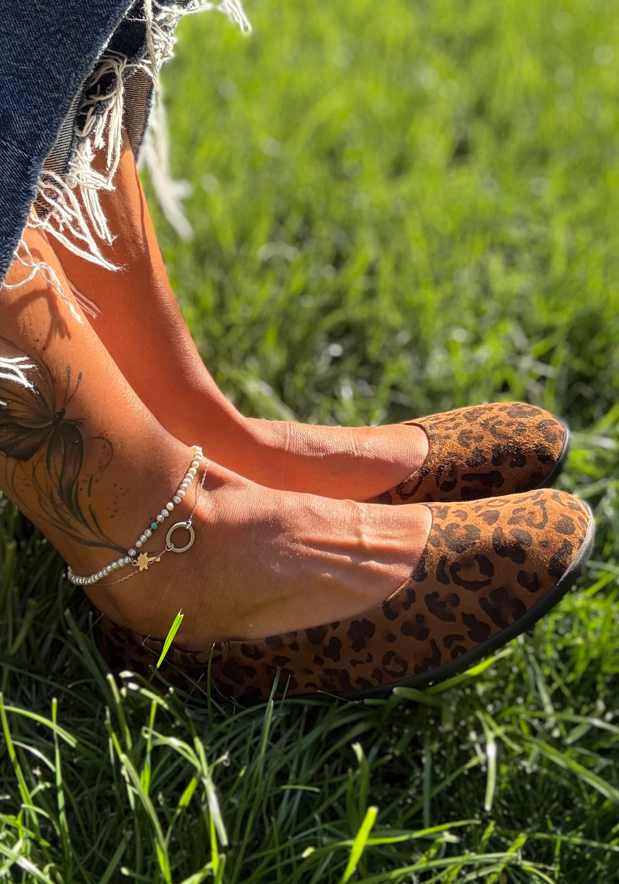 Balerini Barefoot din piele întoarsă - Leo