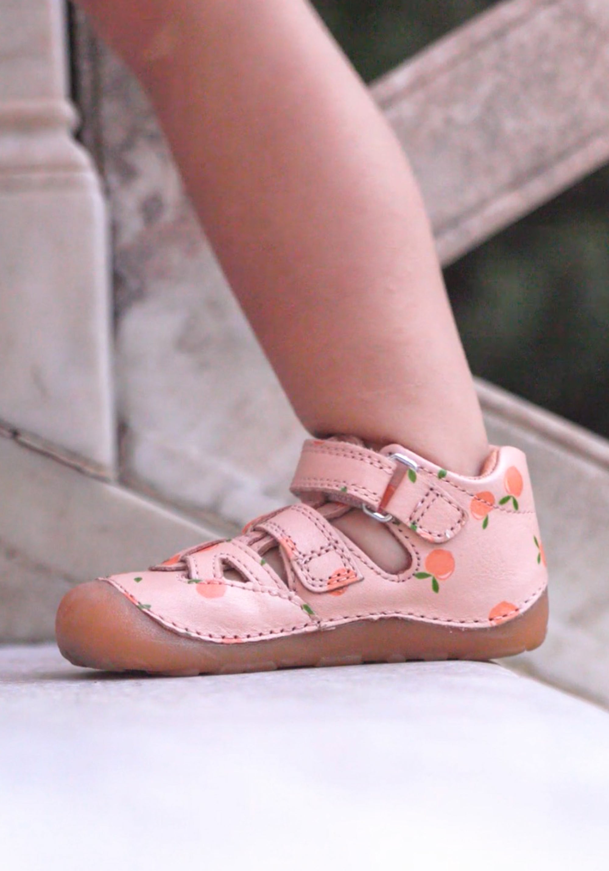 Sandale Barefoot din piele - Tate Peach