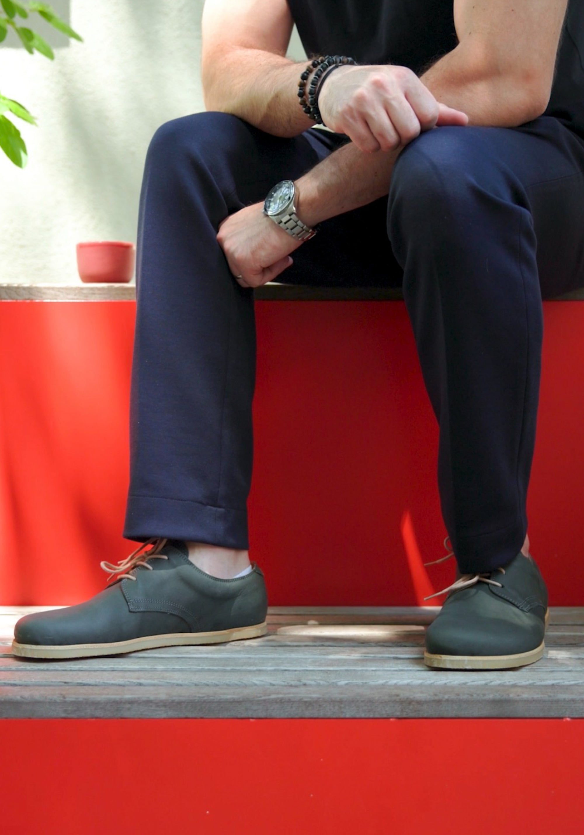 Pantofi Barefoot din piele - Tim Dark Grey