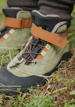Ghete drumeție Barefoot impermeabile îmblănite - Carpa Khaki
