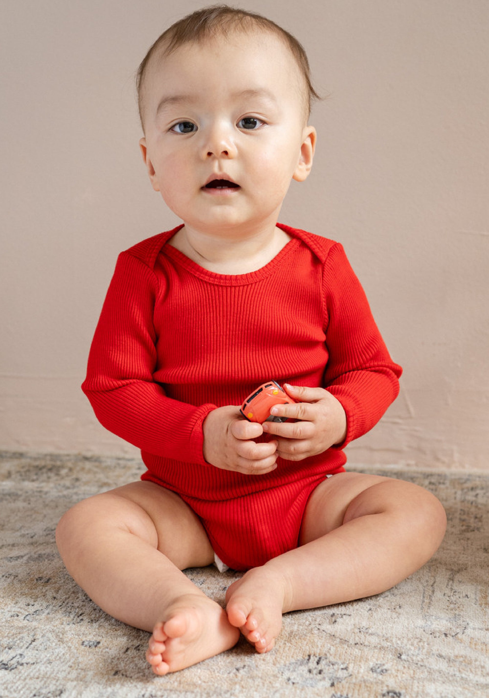Body seamless din lână merinos - Alaska Red