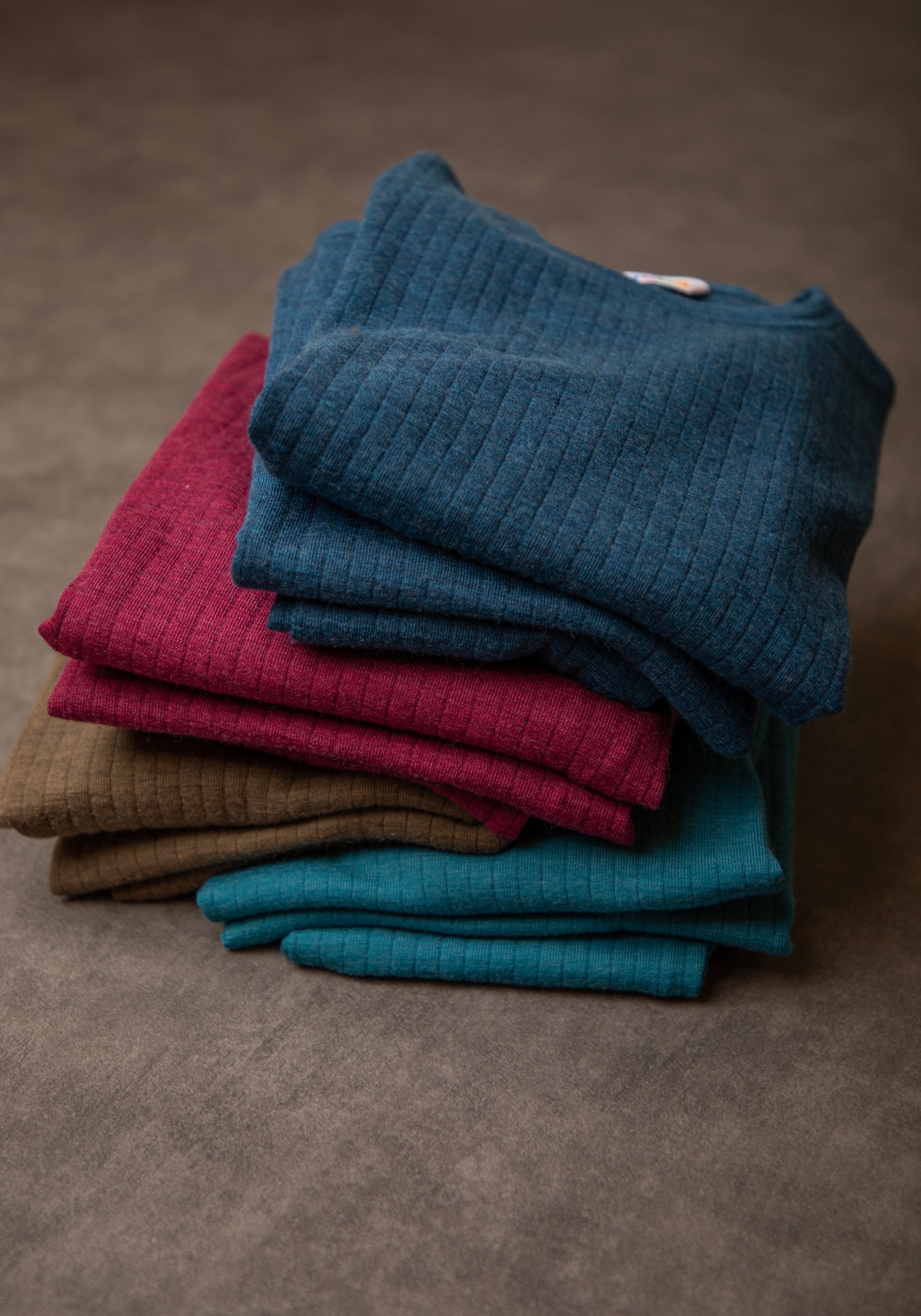 Bluză din lână merinos - Basic Blue
