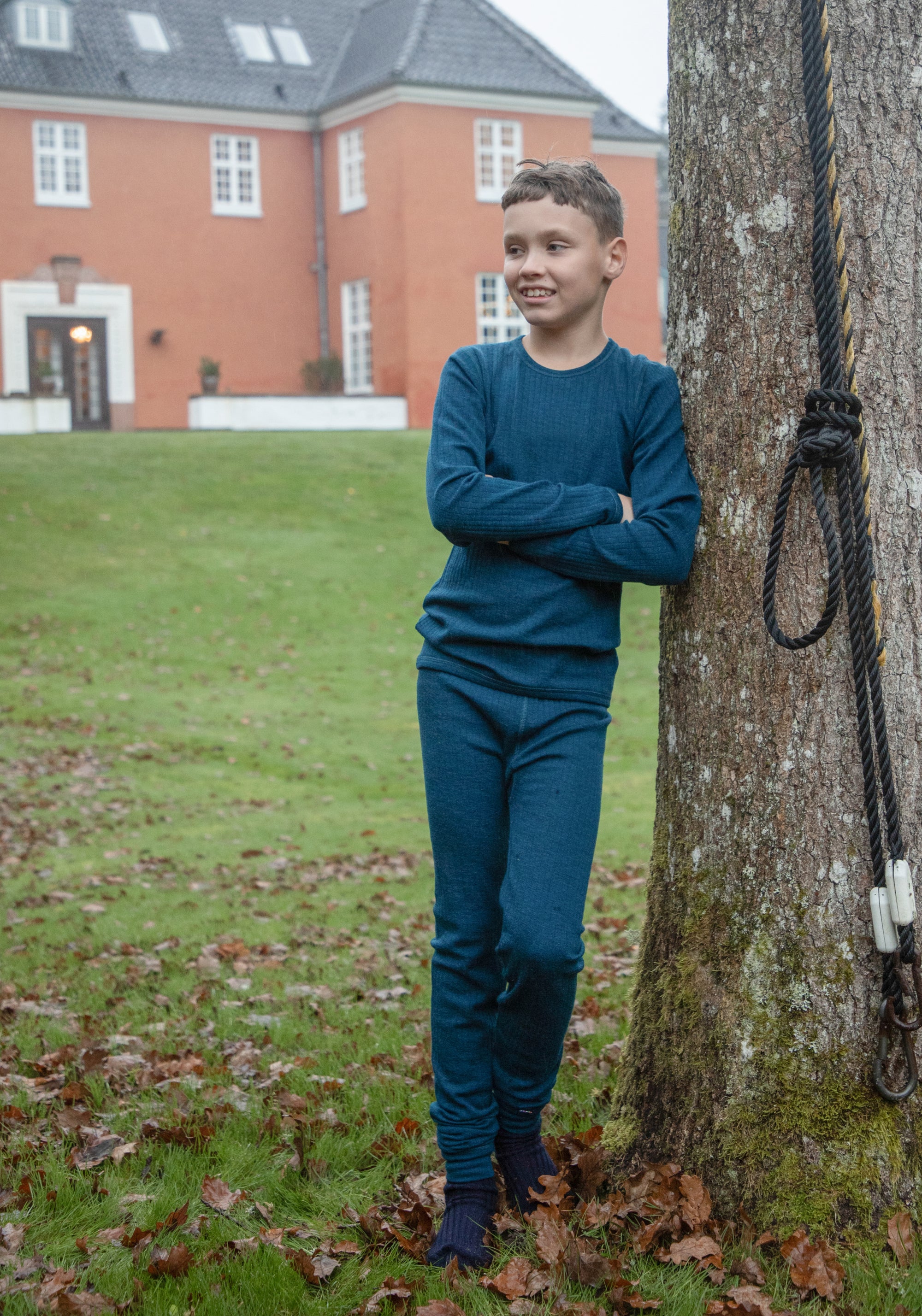 Colanți lână merinos - Basic Dark Turquoise