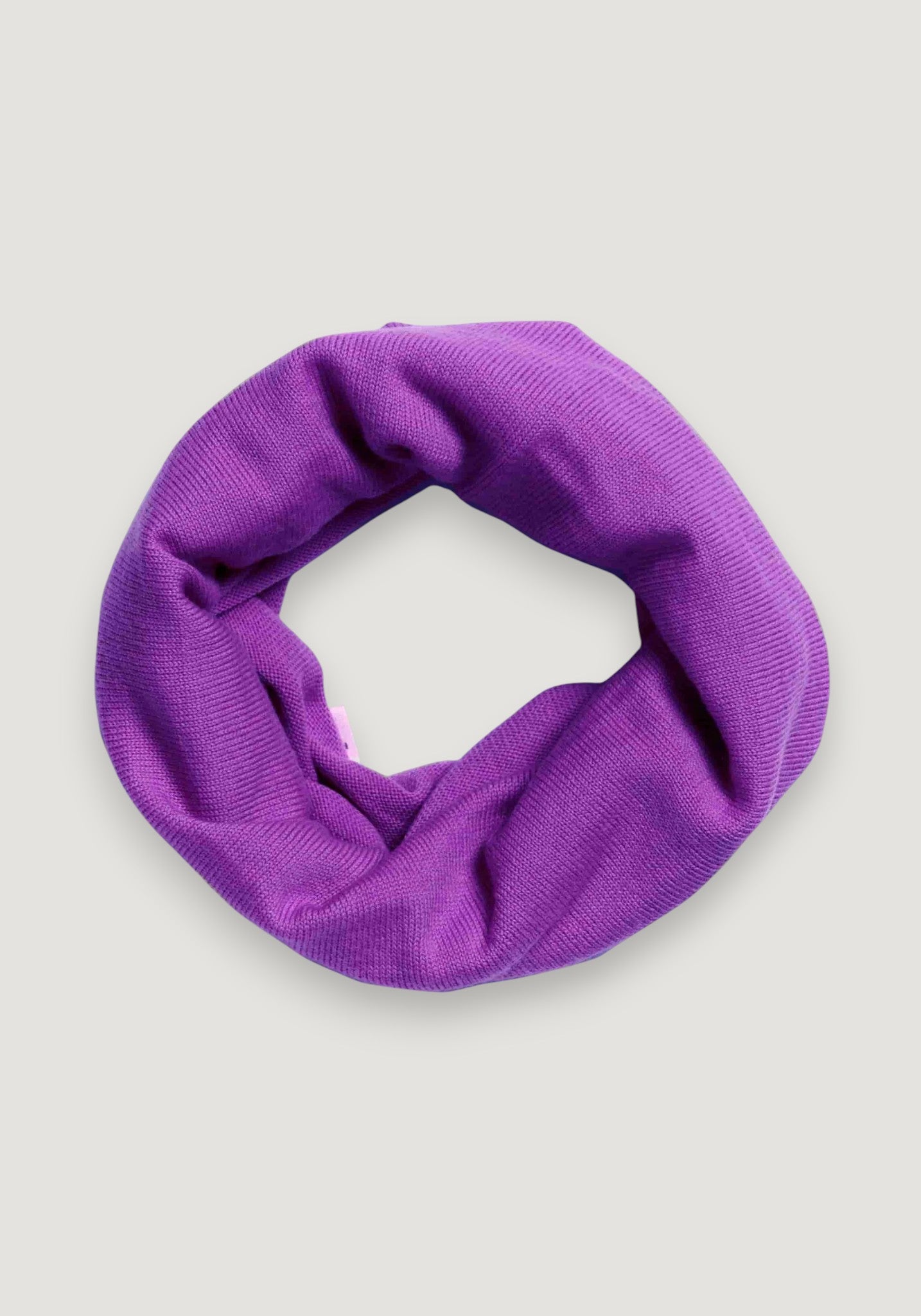 Fular circular din lână merinos - Purple