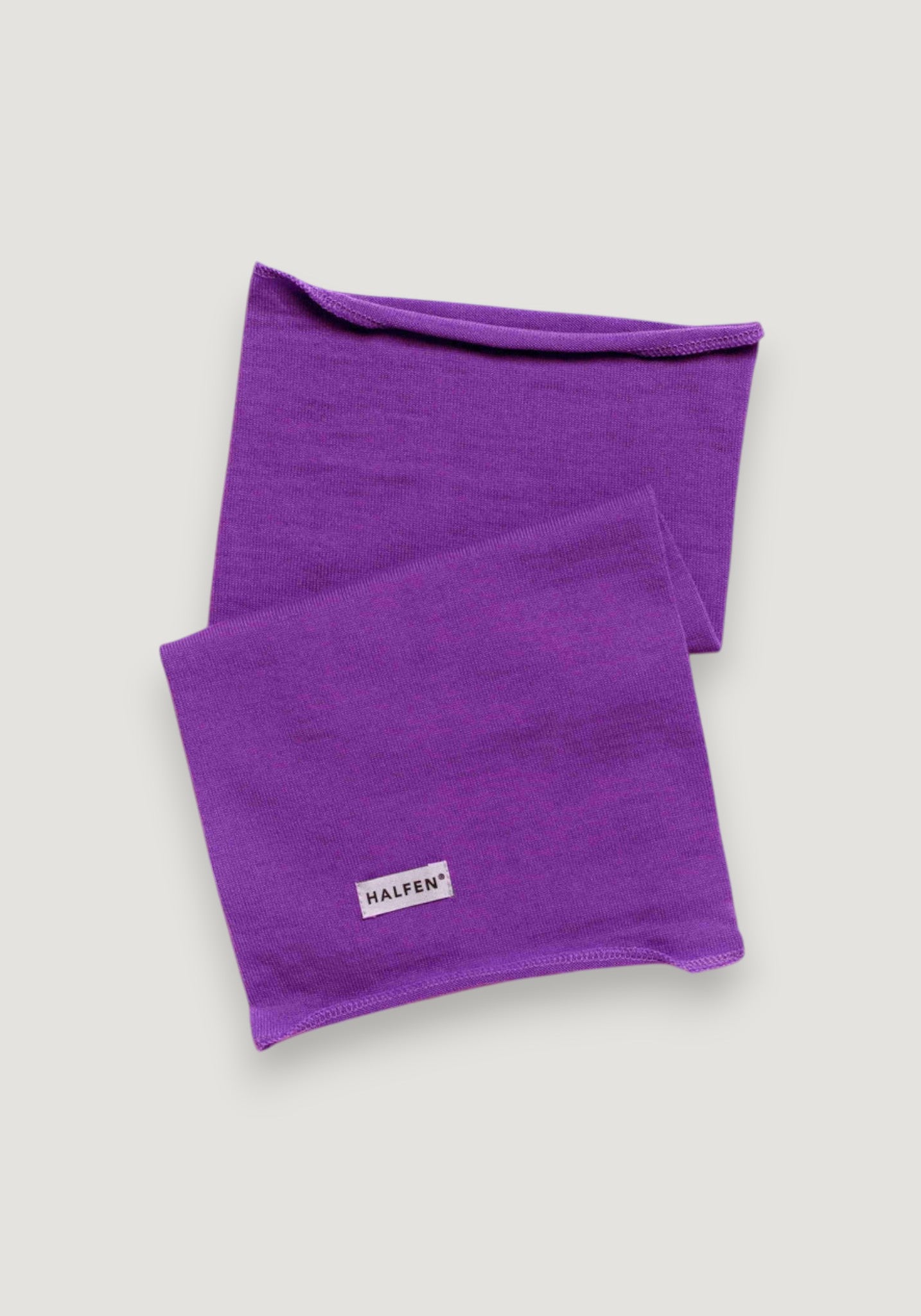 Fular circular din lână merinos - Purple