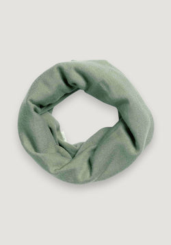 Fular circular din lână merinos - Sage