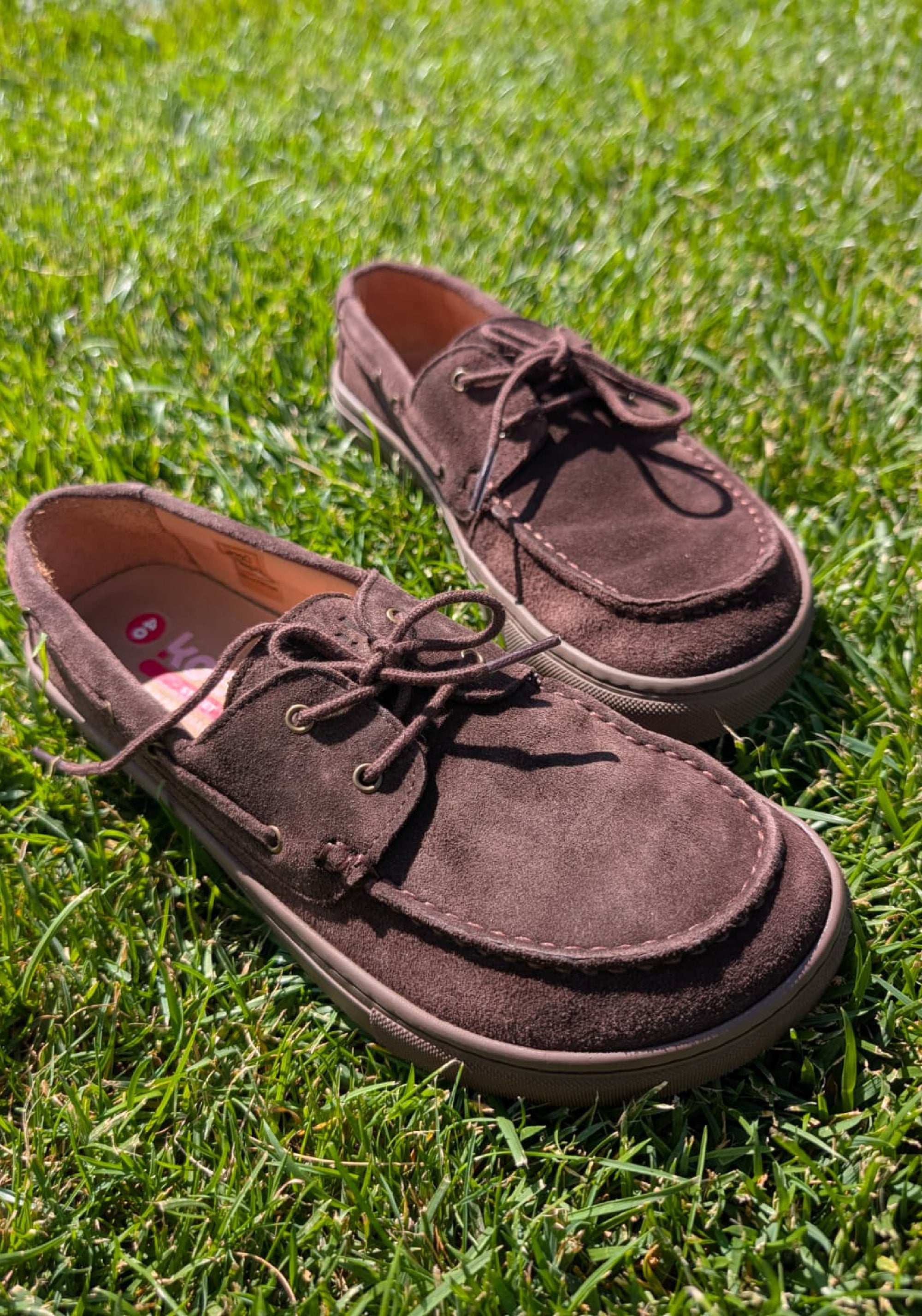 Pantofi Barefoot din piele întoarsă - Hivera Brown
