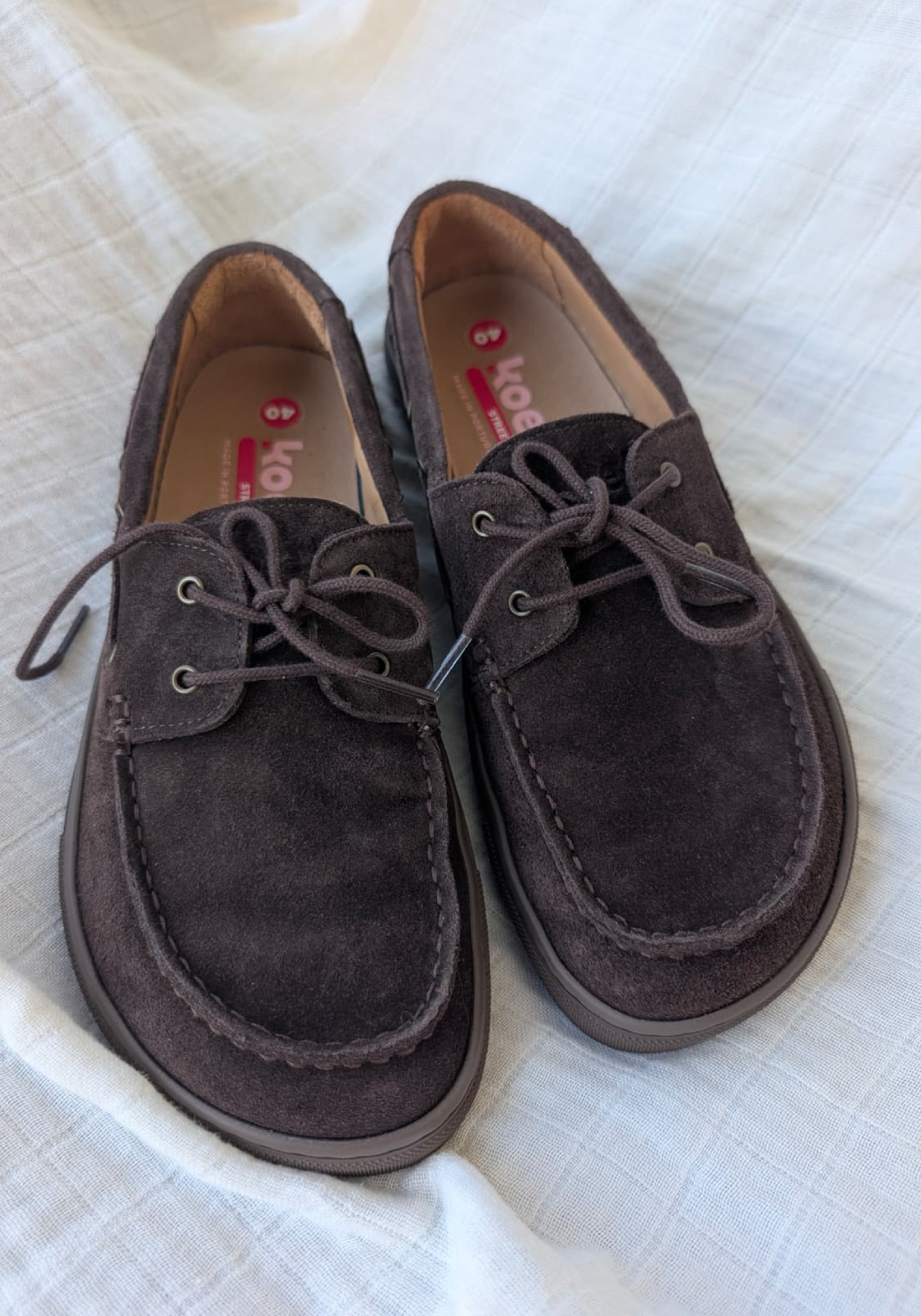 Pantofi Barefoot din piele întoarsă - Hivera Brown