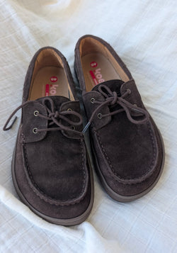 Pantofi Barefoot din piele întoarsă - Hivera Brown