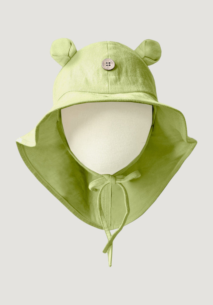 Pălărie ajustabilă Original din cânepă și bumbac - Teddy Bear Pistachio