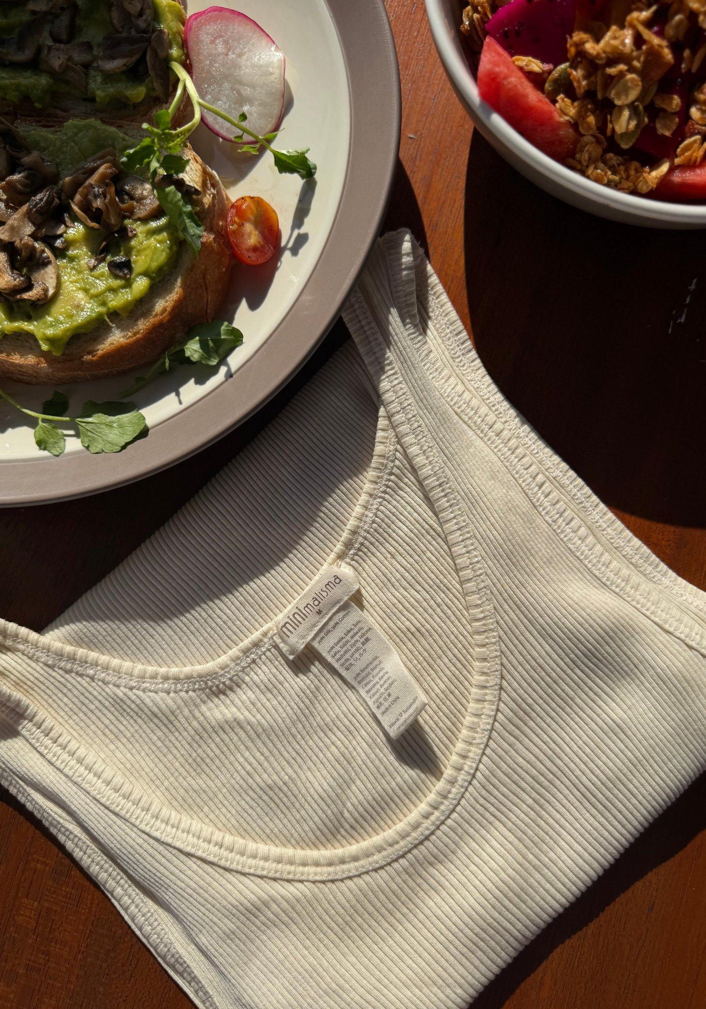 Maiou seamless din mătase - Gudrun Cream