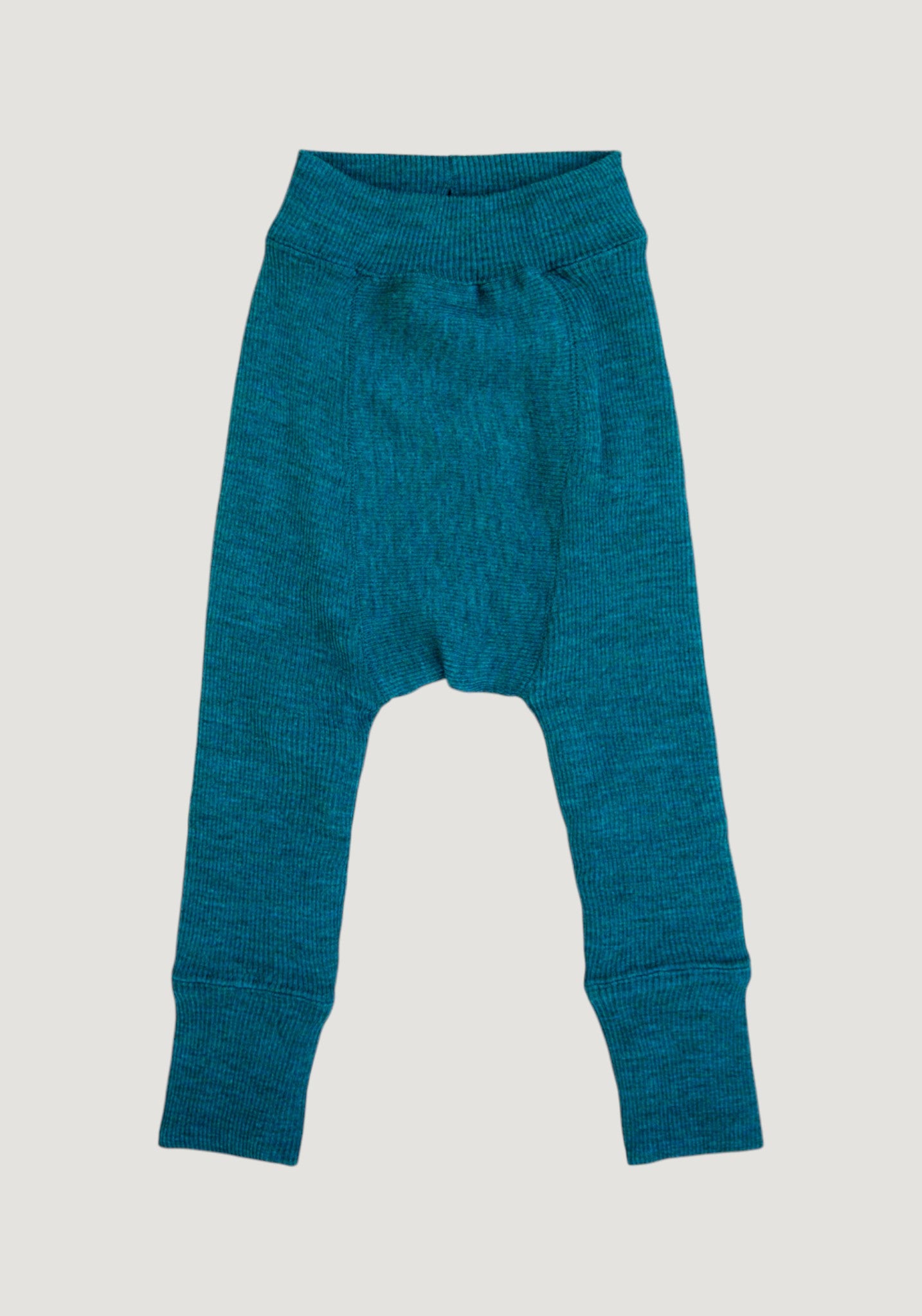 Pantaloni dublați din lână merinos - Seabreeze Teal