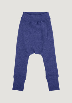 Pantaloni dublați din lână merinos - Twilight Blue