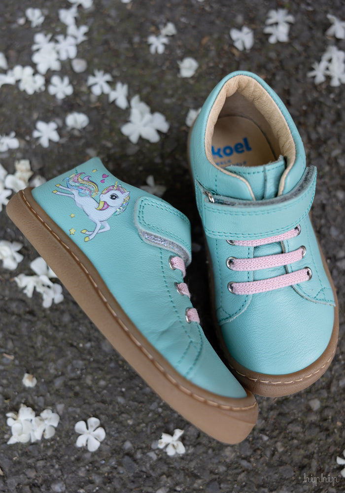 Sneakers Barefoot din piele - Bonny Unicorn Mint