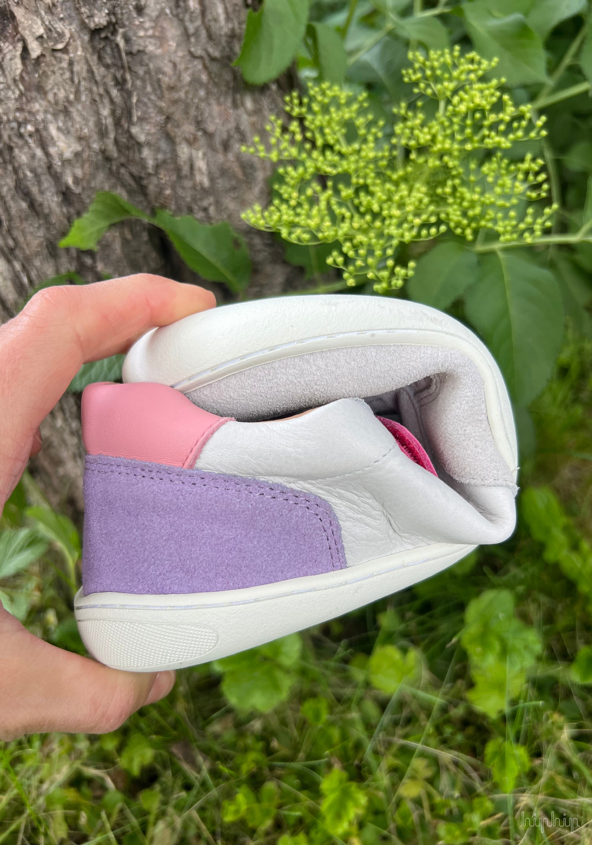 Sneakers Barefoot din piele - Sali White Mint