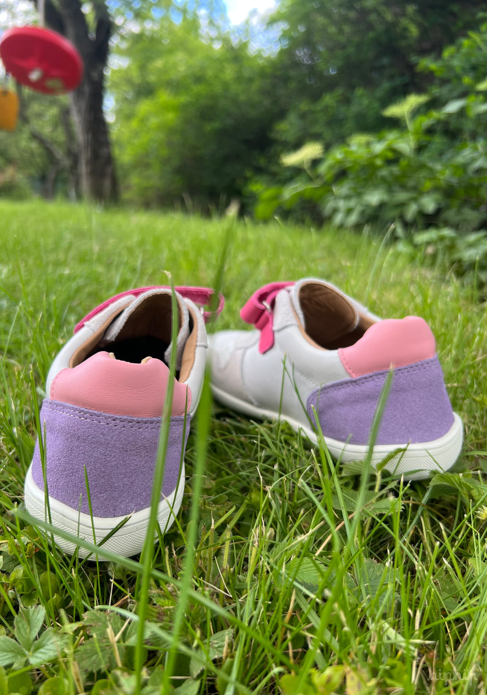 Sneakers Barefoot din piele - Sali White Mint