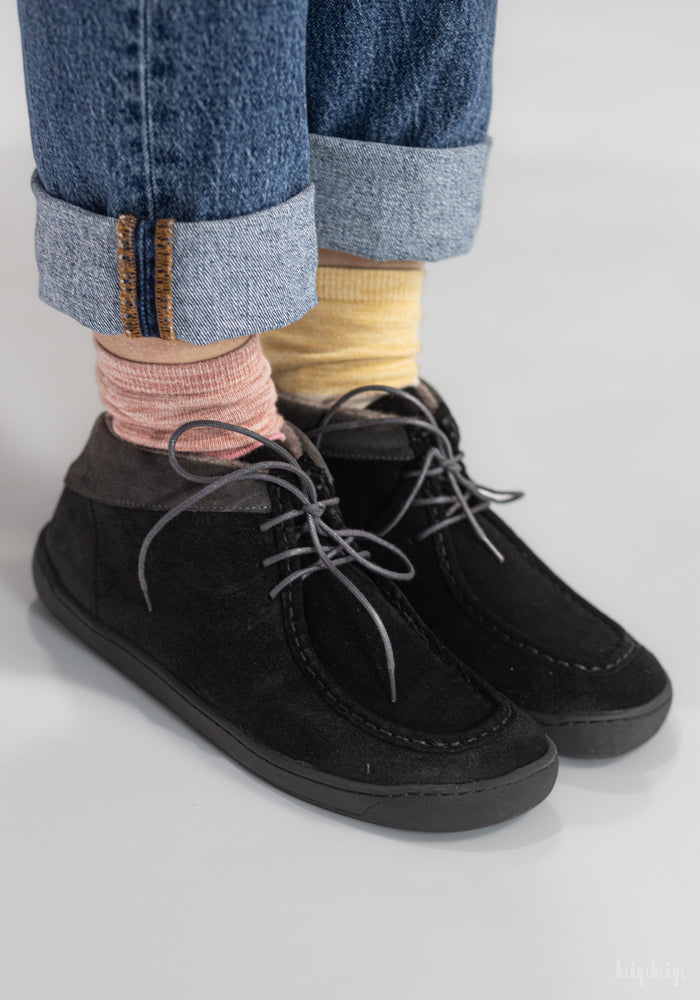 Ghete Barefoot îmblănite adulți - Timeless Style Black